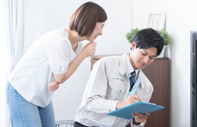 アフターメンテナンス　チェック中　写真